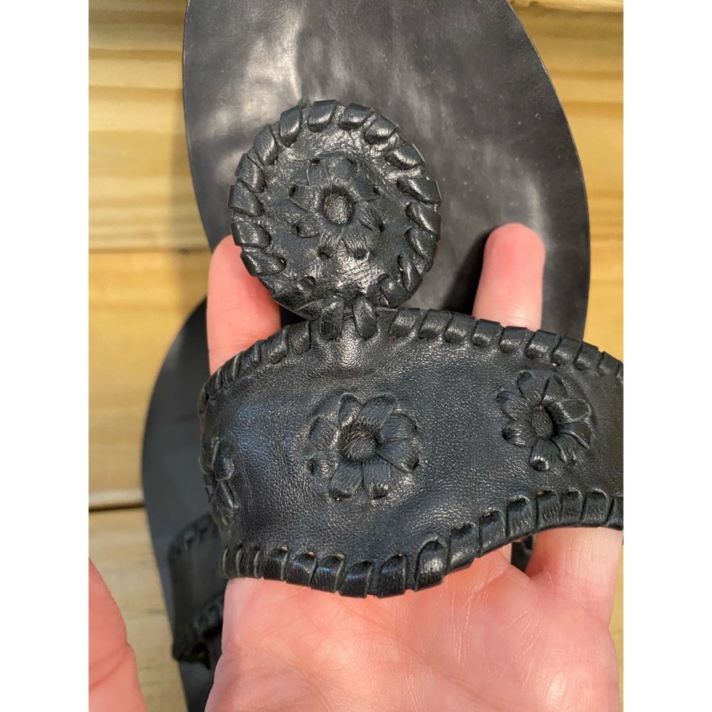 Jack Rogers Womens Sandals Whipstitch Black 7.5